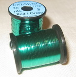 ������� ������ UNI mylar 20 yds 1/32 S  # 14 red / green 